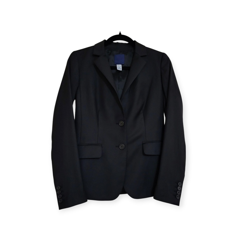 J.Crew Womens 2/4 Black Super 120s Wool Suit Blazer City Fit Pants Corp Siren - Picture 4 of 13